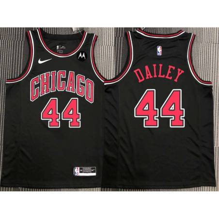 Quintin Dailey Chicago Bulls Black Jersey with Motorola Sponsor Patch