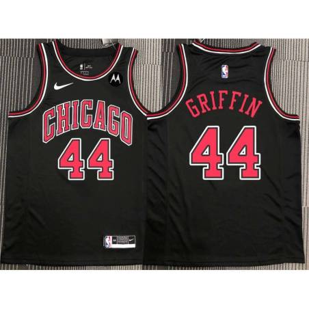 Adrian Griffin Chicago Bulls Black Jersey with Motorola Sponsor Patch