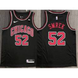 Mike Smrek Chicago Bulls Black Jersey with Motorola Sponsor Patch