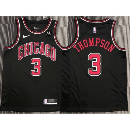 Tristan Thompson Chicago Bulls Black Jersey with Motorola Sponsor Patch