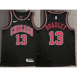 Tony Bradley Chicago Bulls Black Jersey with Motorola Sponsor Patch