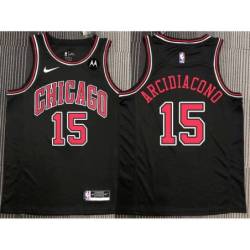 Ryan Arcidiacono Chicago Bulls Black Jersey with Motorola Sponsor Patch