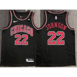 Alize Johnson Chicago Bulls Black Jersey with Motorola Sponsor Patch