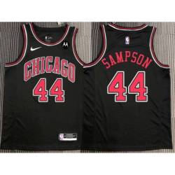 Brandon Sampson Chicago Bulls Black Jersey with Motorola Sponsor Patch