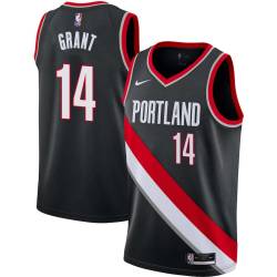 Black Gary Grant Twill Basketball Jersey -Trail Blazers #14 Grant Twill Jerseys, FREE SHIPPING