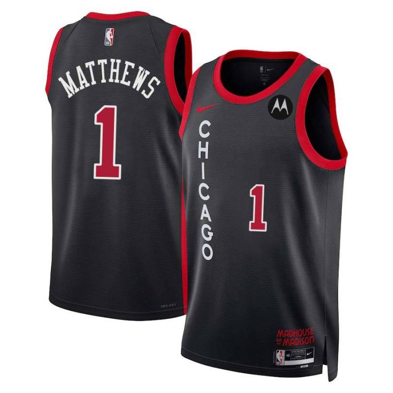 Wes Matthews Chicago Bulls 2023-24 City Edition Jersey with Motorola Sponsor Patch