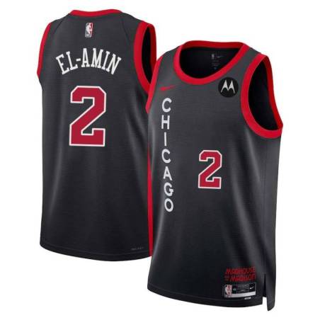 Khalid El-Amin Chicago Bulls 2023-24 City Edition Jersey with Motorola Sponsor Patch