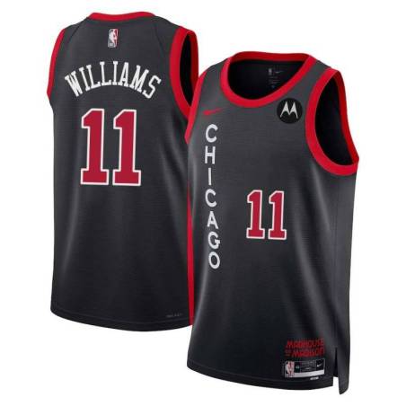 Jerome Williams Chicago Bulls 2023-24 City Edition Jersey with Motorola Sponsor Patch