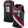 Black Victor Claver Twill Basketball Jersey -Trail Blazers #18 Claver Twill Jerseys, FREE SHIPPING