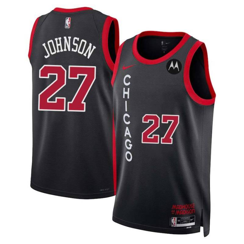 Ollie Johnson Chicago Bulls 2023-24 City Edition Jersey with Motorola Sponsor Patch