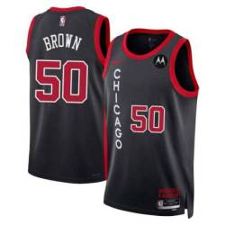 John Brown Chicago Bulls 2023-24 City Edition Jersey with Motorola Sponsor Patch