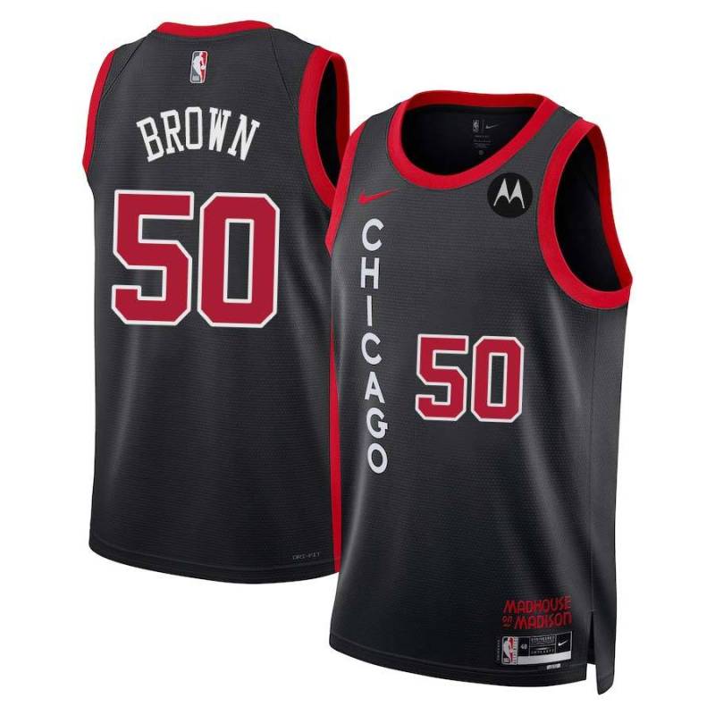 John Brown Chicago Bulls 2023-24 City Edition Jersey with Motorola Sponsor Patch