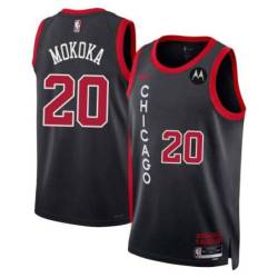 Adam Mokoka Chicago Bulls 2023-24 City Edition Jersey with Motorola Sponsor Patch