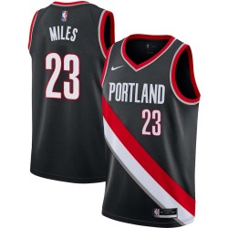 Black Darius Miles Twill Basketball Jersey -Trail Blazers #23 Miles Twill Jerseys, FREE SHIPPING