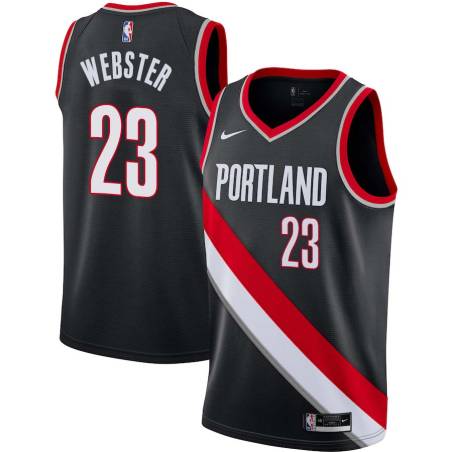 Black Martell Webster Twill Basketball Jersey -Trail Blazers #23 Webster Twill Jerseys, FREE SHIPPING