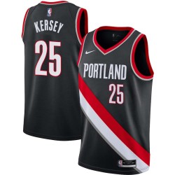 Black Jerome Kersey Twill Basketball Jersey -Trail Blazers #25 Kersey Twill Jerseys, FREE SHIPPING