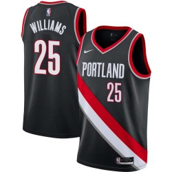 Black Mo Williams Twill Basketball Jersey -Trail Blazers #25 Williams Twill Jerseys, FREE SHIPPING