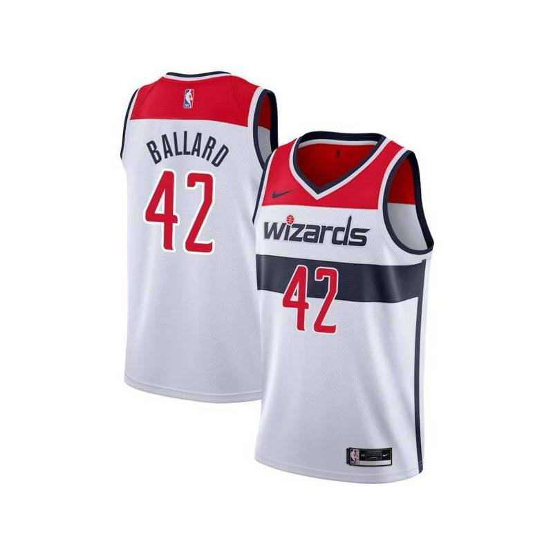 White Greg Ballard Wizards Twill Jersey