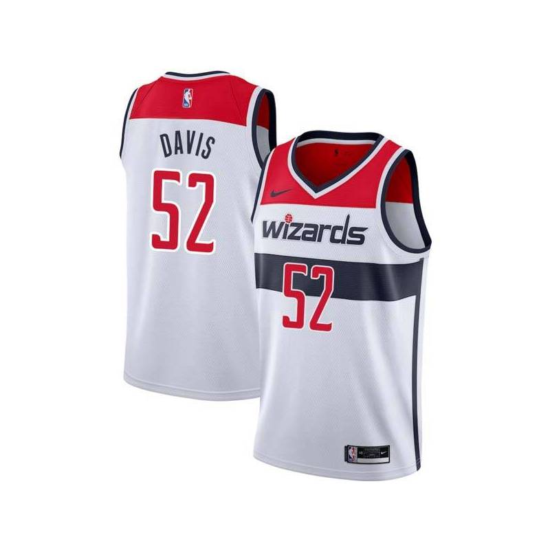 White Terry Davis Wizards Twill Jersey