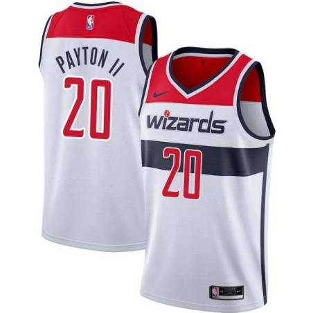 White Gary Payton II Wizards Twill Jersey