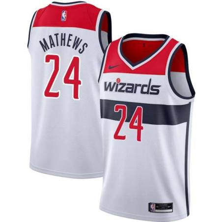 White Garrison Mathews Wizards Twill Jersey