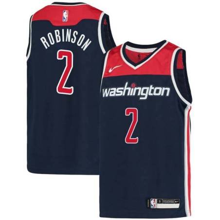 Navy Larry Robinson Wizards Twill Jersey