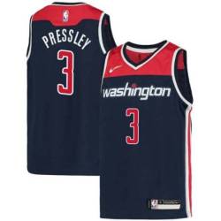 Navy Dominic Pressley Wizards Twill Jersey