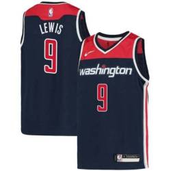 Navy Rashard Lewis Wizards Twill Jersey