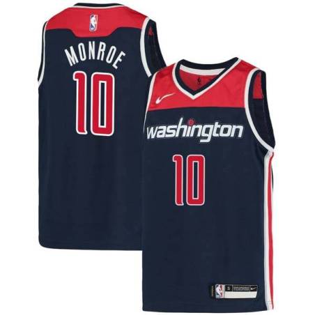 Navy Earl Monroe Wizards Twill Jersey