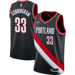 Black Dante Cunningham Twill Basketball Jersey -Trail Blazers #33 Cunningham Twill Jerseys, FREE SHIPPING