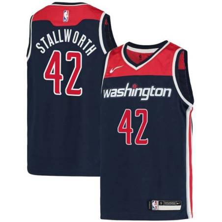 Navy Dave Stallworth Wizards Twill Jersey