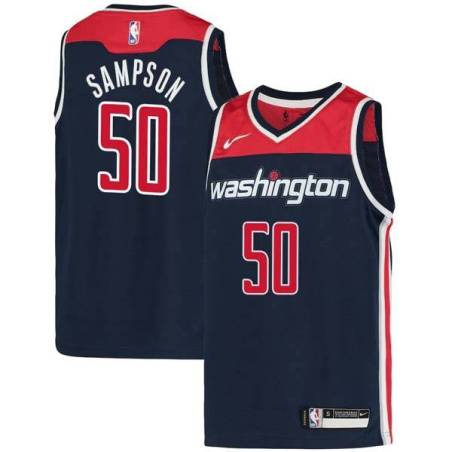 Navy Ralph Sampson Wizards Twill Jersey