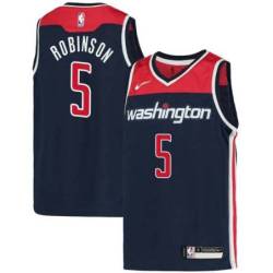 Navy Justin Robinson Wizards Twill Jersey