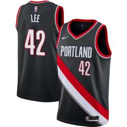 Black Greg Lee Twill Basketball Jersey -Trail Blazers #42 Lee Twill Jerseys, FREE SHIPPING