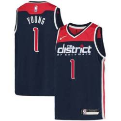Navy2 Nick Young Wizards Twill Jersey