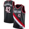 Black Kermit Washington Twill Basketball Jersey -Trail Blazers #42 Washington Twill Jerseys, FREE SHIPPING