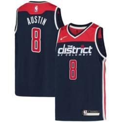 Navy2 Isaac Austin Wizards Twill Jersey