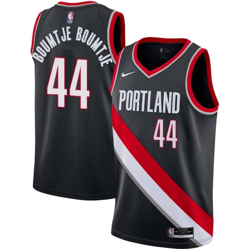 Black Ruben Boumtje-Boumtje Twill Basketball Jersey -Trail Blazers #44 Boumtje-Boumtje Twill Jerseys, FREE SHIPPING