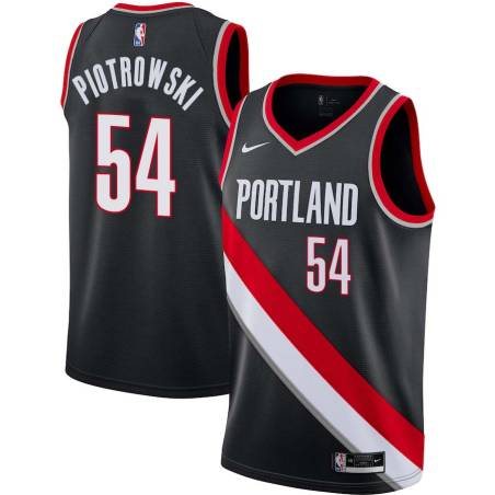 Black Tom Piotrowski Twill Basketball Jersey -Trail Blazers #54 Piotrowski Twill Jerseys, FREE SHIPPING