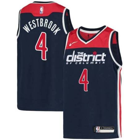 Navy2 Russell Westbrook Wizards Twill Jersey