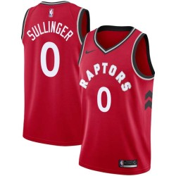 Red Jared Sullinger Twill Basketball Jersey -Raptors #0 Sullinger Twill Jerseys, FREE SHIPPING