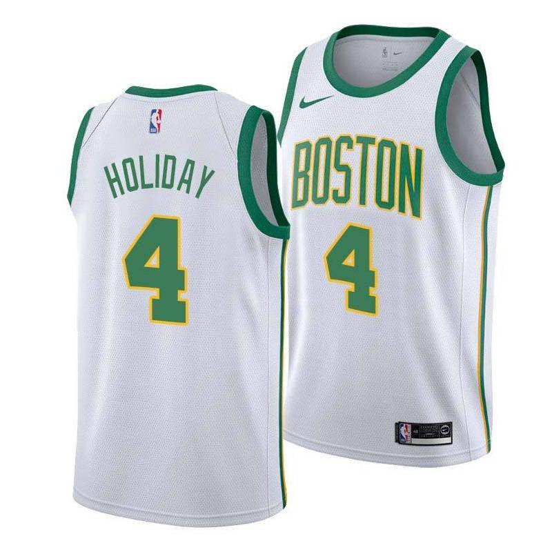 2018-19City Jrue Holiday Celtics #4 Twill Jersey