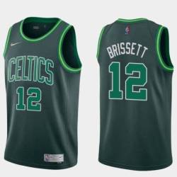 Dark Green 2020-2021 Earned Oshae Brissett Celtics #12 Twill Jersey
