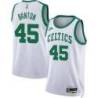 White Classic Dalano Banton Celtics #45 Twill Jersey