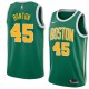 Green_Gold 2018-19 Earned Dalano Banton Celtics #45 Twill Jersey