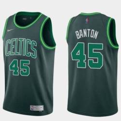 Dark Green 2020-2021 Earned Dalano Banton Celtics #45 Twill Jersey