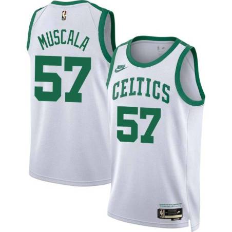 White Classic Mike Muscala Celtics #57 Twill Jersey