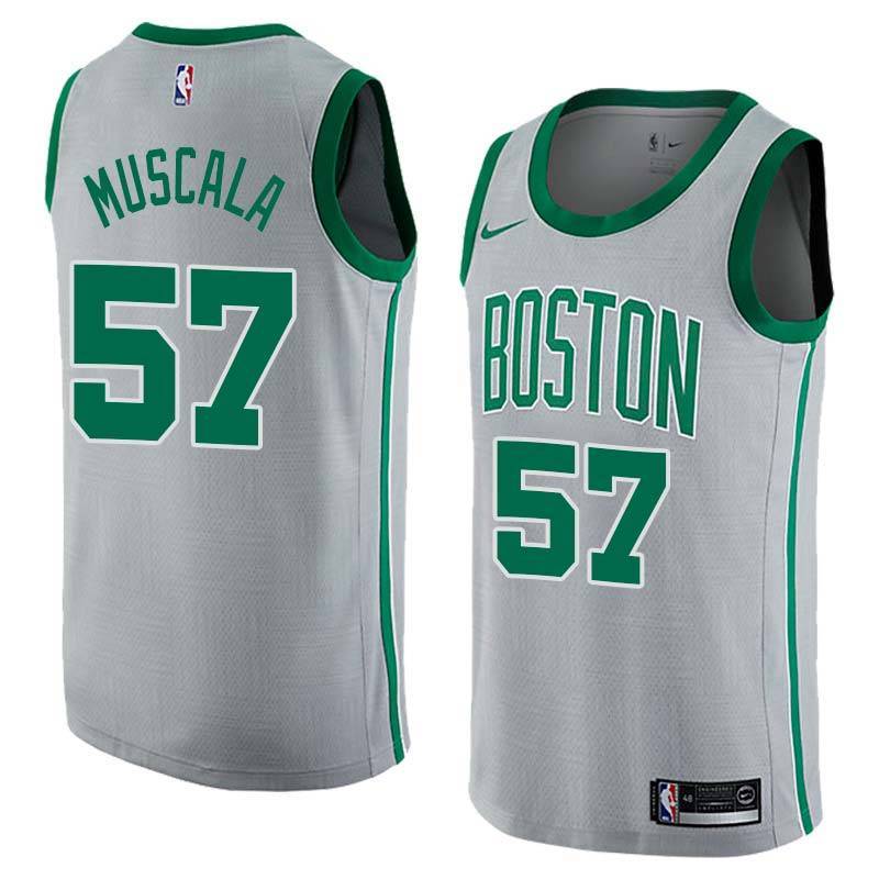 2017-18City Mike Muscala Celtics #57 Twill Jersey