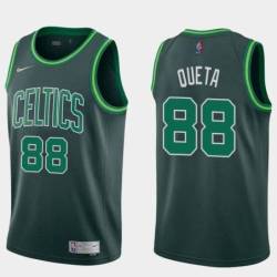 Dark Green 2020-2021 Earned Neemias Queta Celtics #88 Twill Jersey
