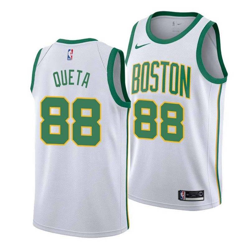 2018-19City Neemias Queta Celtics #88 Twill Jersey